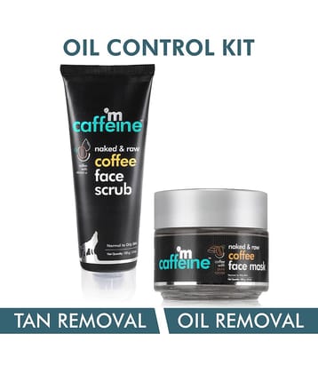 mCaffeine Coffee Face Scrub 100gm & Coffee Face Mask 100gm (Pack of 2)
