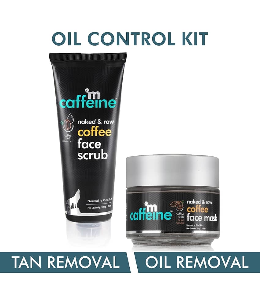 mCaffeine Coffee Face Scrub 100gm & Coffee Face Mask 100gm (Pack of 2)