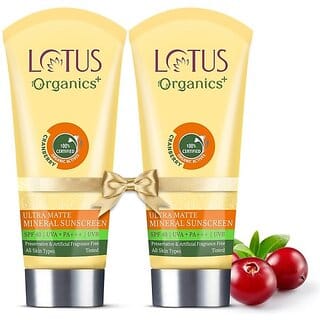 Lotus Organics+ Sunscreen - Spf 40 Pa+++ Ultra Matte Mineral Sunscreen (100 G)