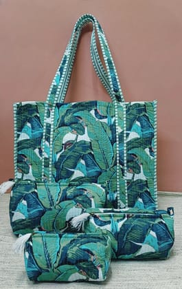 Tote Bag with set of 3 Pouches