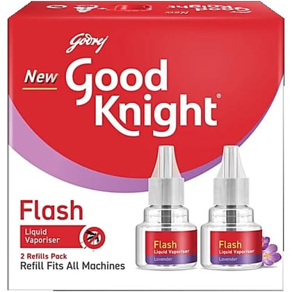 Good Knight Gold Flash Liquid Vapouriser - Lavender, Refill, 45 ml (Pack of 2)