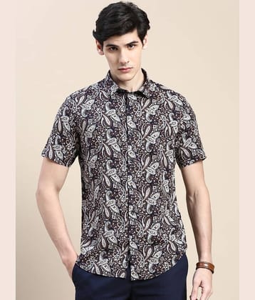 Showoff Cotton Blend Regular Fit Printed Half Sleeves Men's Casual Shirt - Navy Blue ( Pack of 1 )