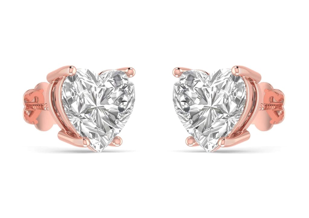 Heart Solitaire Studs