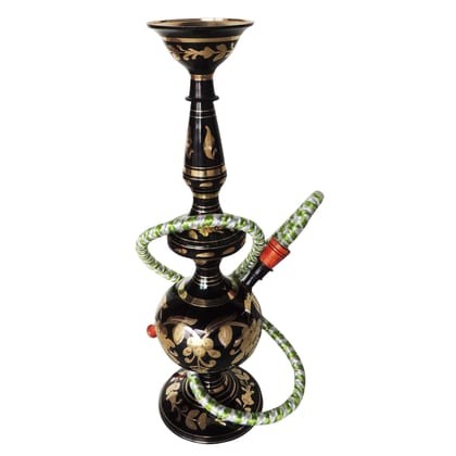 Brass Hookah | Royal Table Decor, Height : 14.4 Inch (FMAS674 C)