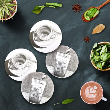 Pencil Shading on Round Coasters Diy Kit by Penkraft