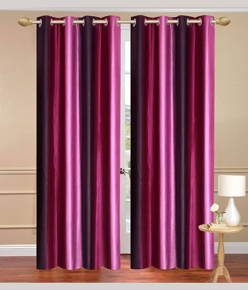 Sai Arpan Abstract Printed Semi-Transparent Eyelet Curtain 7 ft ( Pack of 1 ) - Multicolor