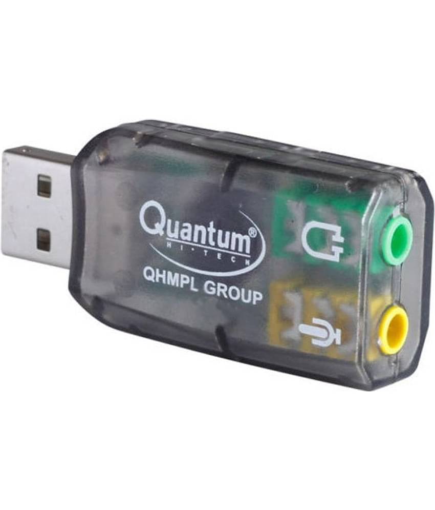 Quantum QHM 623 3D Virtual 5.1 USB Sound Card - USB to Headphone and mic splitter