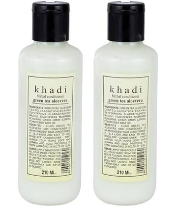 Khadi Green Tea Aloe Vera Hair  Conditioner (Twin Pack) 210Ml