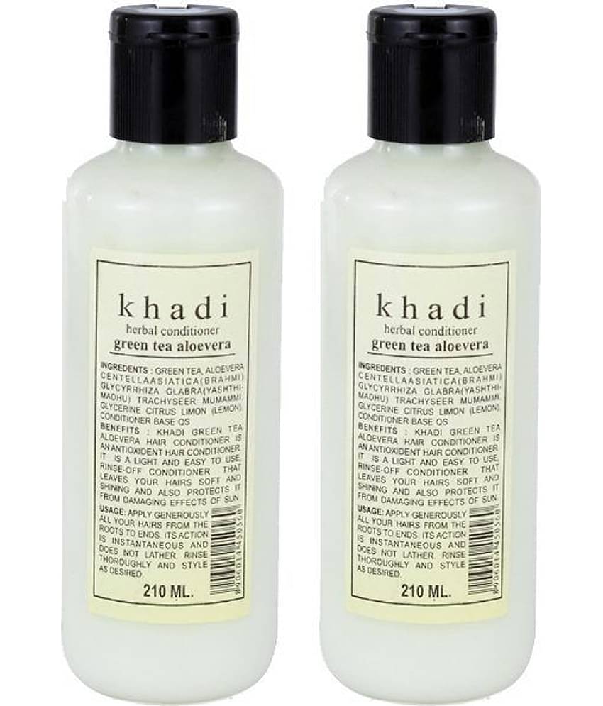 Khadi Green Tea Aloe Vera Hair  Conditioner (Twin Pack) 210Ml
