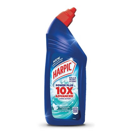 Harpic 500 ml - Marine, Disinfectant Toilet Cleaner Liquid | Suitable for Toilet Bowls | Refreshingly Fragrant