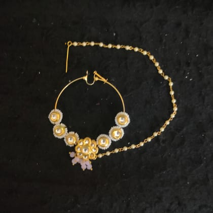 Traditional Kundan Heavy Nath for Brides