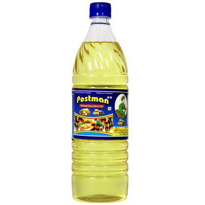 Postman Refined Groundnut Oil (1 L) | Refined | Light Singdana,Peanut Oil
