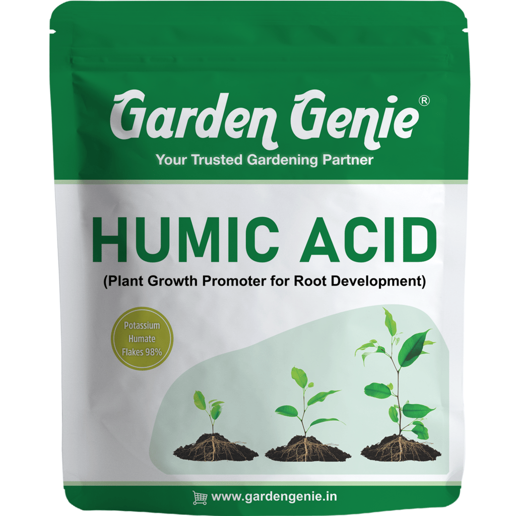 Garden Genie Humic Acid for Plants (Potassium Humate Flakes 98%) 380g | Plant Growth Enhancer, Soil Conditioner, Improves Plant Root System
