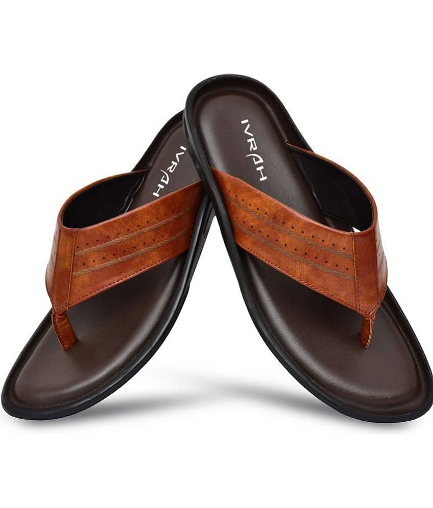 IVRAH - Brown Men's Thong Flip Flop