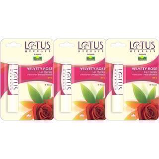Lotus Herbals Lip Therapy Velvety Rose  4G   Pack Of 2
