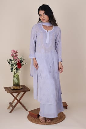 Aaliyah sky set pure georgette kurta