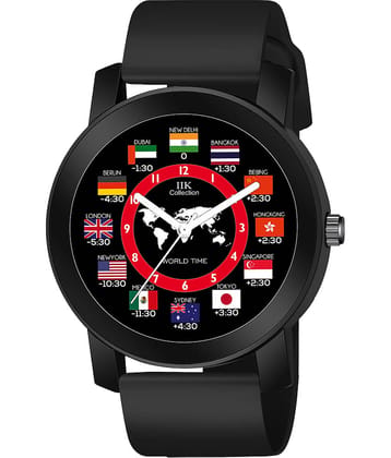 IIK COLLECTION Black Silicon Analog Men's Watch