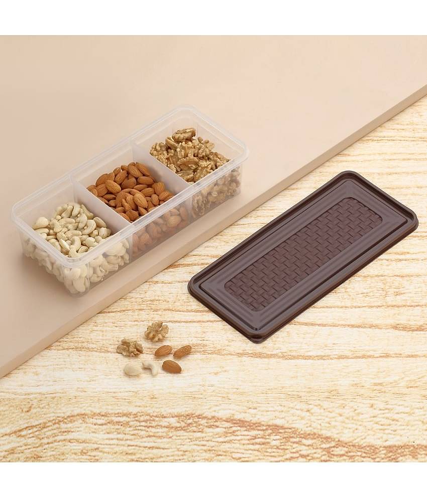 FIT4CHEF Dry Fruit Container PET Brown Multi-Purpose Container ( Set of 1 )