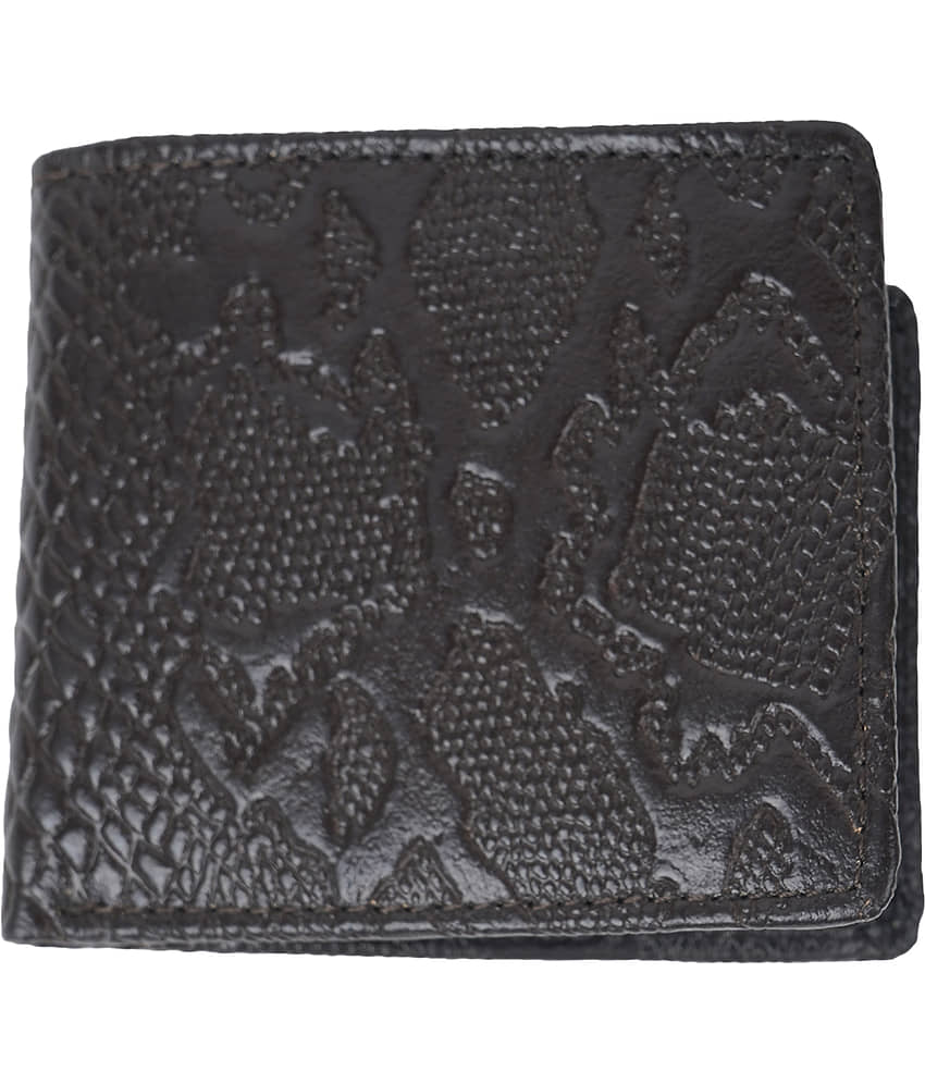 CIMONI Brown 100% Leather Men's Two Fold Wallet ( Pack of 1 )