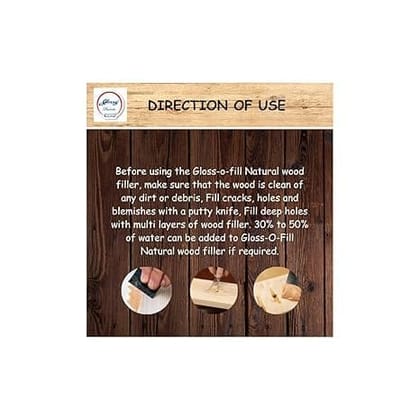 1001 Gloss-O-Filler Natural Wood Filler | Water Based | Unique Solvent Free | eco-Friendly | for All Types of Woods - (Teak 1 kg)