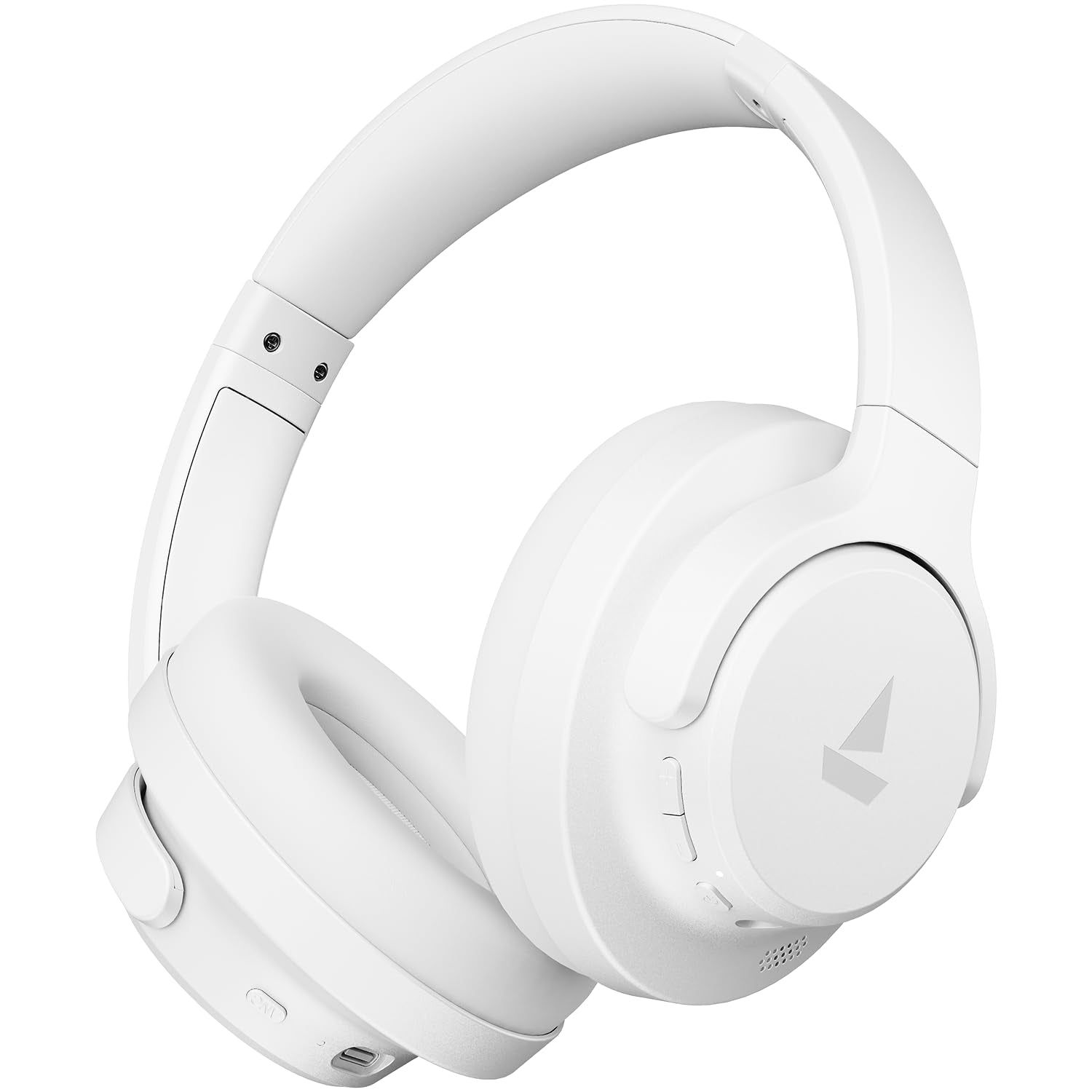 Boat Rockerz 512 ANC, 40Db Hybrid ANC, 80Hrs Playback, 40Mm Drivers, 40Ms Latency Beast Mode, Enx Tech, App Support, Over Ear Bluetooth Headphones, Wireless Headphone with Mic (Bold White) Boat Rockerz 512 ANC, 40Db Hybrid ANC, 80Hrs Playback, 40Mm Drive