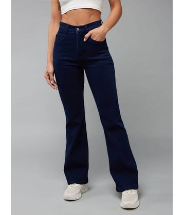 Dolce Crudo - Navy Blue Denim Bootcut Women's Jeans ( Pack of 1 )