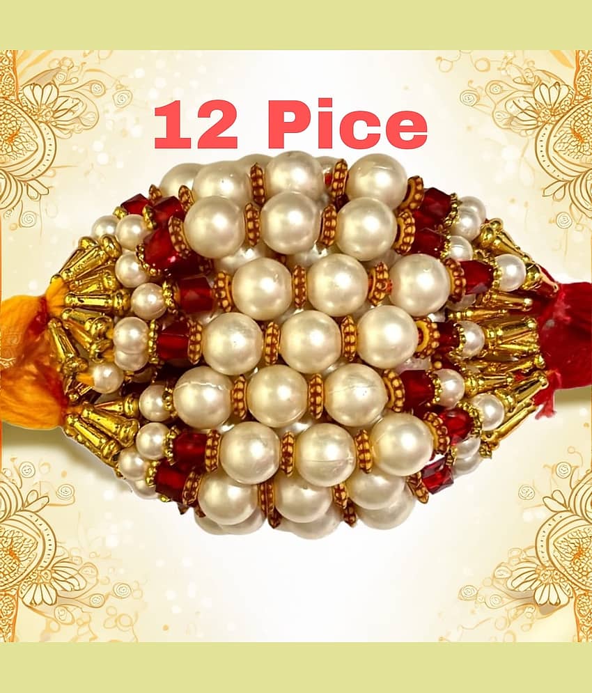 CHARKEE Fancy 12 Bhaiya Bhabhi Rakhi ( Pack of 12 , Multicolour )