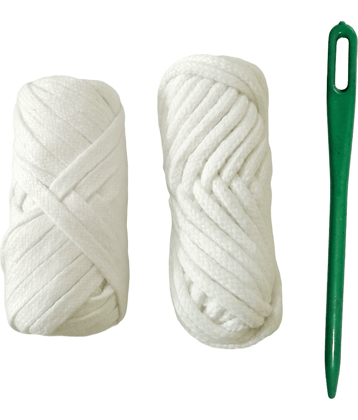 Pajama Dori Strings (Cotton) 25 Meters 100% Pure Cotton Strings for Ethnic Indian Dresses, Pajama, Lehenga, Saree,Petticoat, salwars, Patiala, chudidars (White Round)