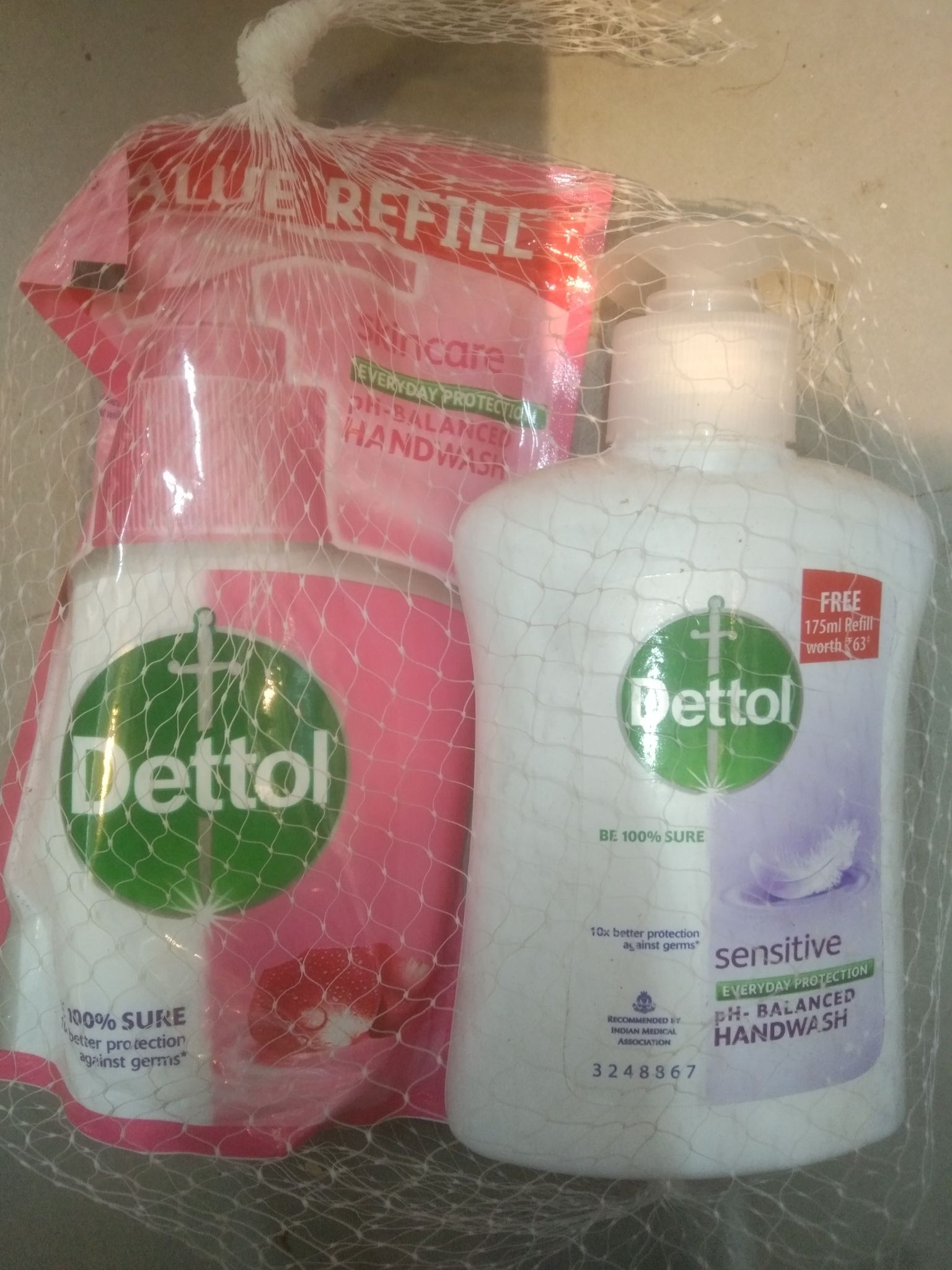 Dettol Sensitive Hand wash 175ml-refill 