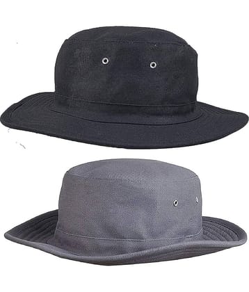 Zacharias Black Plain Cotton Hats