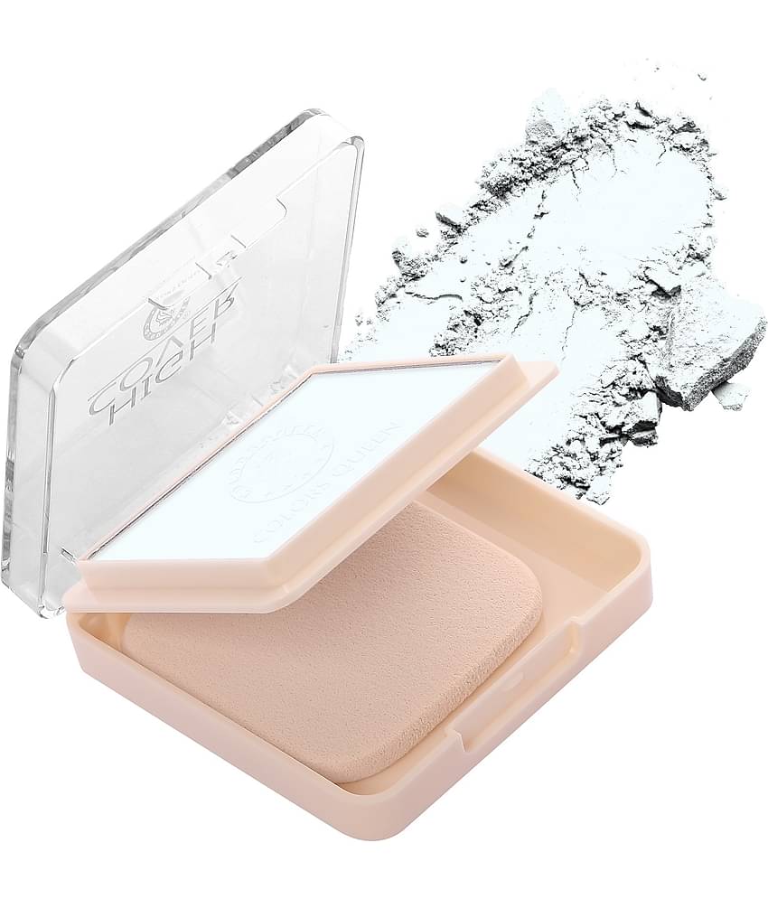 Colors Queen High Cover Compact Powder 8g, White (Shade - 05)