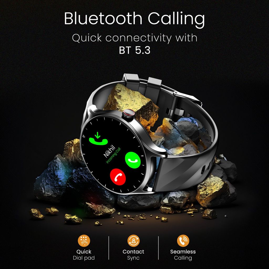 CELLECOR E2 Hype 1.50" (38.1mm) HD IPS Display Smart Watch, 500 Nits, 60Hz Refresh Rate, Bluetooth Calling, AI generated Watch Faces, 100+ Sports Modes, Health Suite, Voice Assistance (Black )