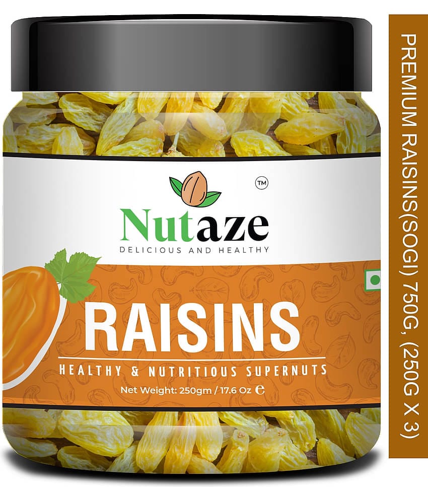 Nutaze Premium Raisins | Rare Indian Raisins 750g, 250g x 3 | Natural Sun Dried | 100% Authentic | 100% Natural
