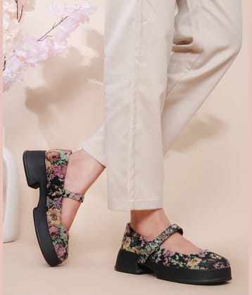 JM Looks SL-3-Black Black Women's Mary Janes Heels