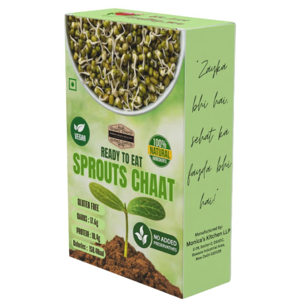 INDIAN KHANA KHAZANA Sprout Chaat 200gm | Indian Tasty Flavour Ready to Eat Food Sprout Chaat| No Added Preservative and Colours,Pack of 2 (Sprouts Chaat)