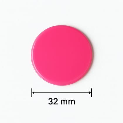 Pink Plastic Token Coins (100 Pieces) � 32mm Round Plain Chips for Shops, Games, Tea Tokens, Casino, Schools, Math Rewards & Business Use � Flat, Durable & Reusable Discs