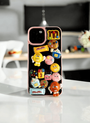Pink ChocoMania M&M Candy Case for iPhone 12
