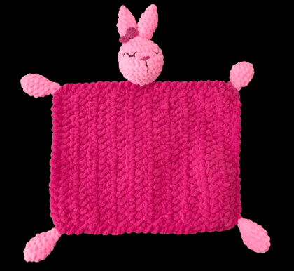 Sleeping Bunny Snuggler Crochet Toy