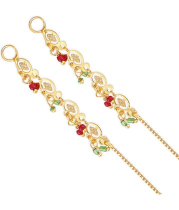Vighnaharta - Golden Ear Chain Earrings ( Pack of 1 )