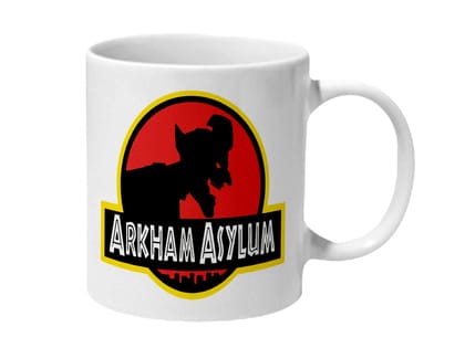 Multicolor Arkham Asylum Joker Logo Ceramic Mug