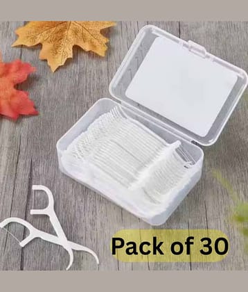 3-in-1 Premium Dental Floss Picks | Shred-Resistant Flosser & Toothpick Set | 30 PCS