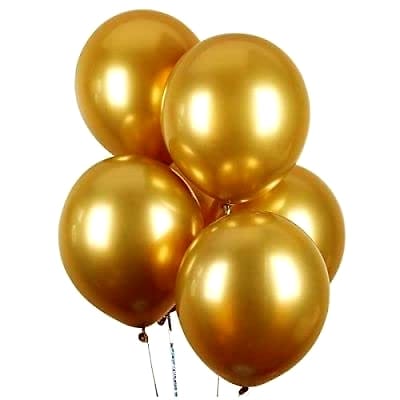 Denzcart Balloons for party and birthday decorations-25 pcs (Golden)  by Ruhi Import Store