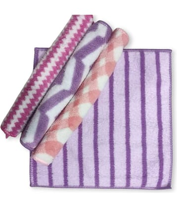 Extra Soft and Super Absorbent Face Towels (Random Designs & Color) (25 x 25 CM) Pack of 4