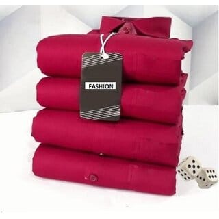 Baleshwar Men Maroon Solid Casual Shirt (Pack of 1 )