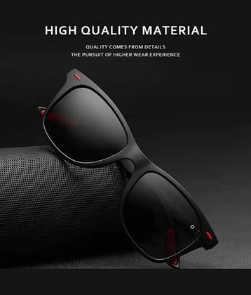 Elligator Black Rectangular Sunglasses ( Pack of 1 )