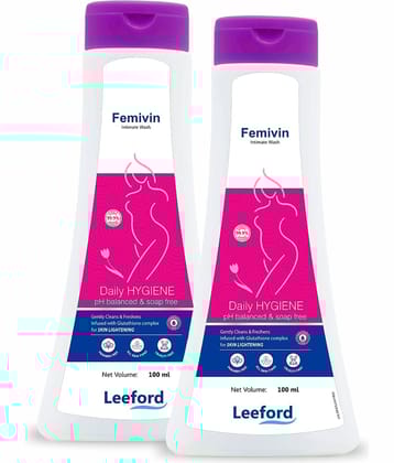 Leeford Femivin Intimate Wash Liquid - Gentle Hygiene Care for Women & Balance ph (Pack of 2)