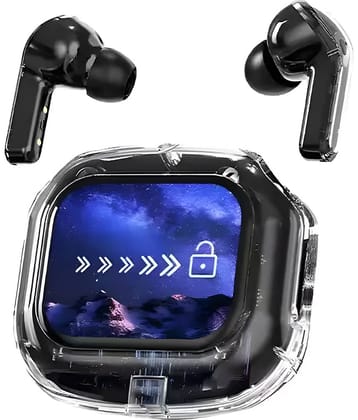 VEhop AIR MAX TOUCH SCREEN Bluetooth True Wireless (TWS) In Ear 24 Hours Playback Low Latency,Powerfull bass IPX4(Splash & Sweat Proof) Black