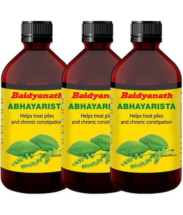 Baidyanath Abhayarishta, Ayurvedic Constipation Relief, 450 Ml (Pack of 3)
