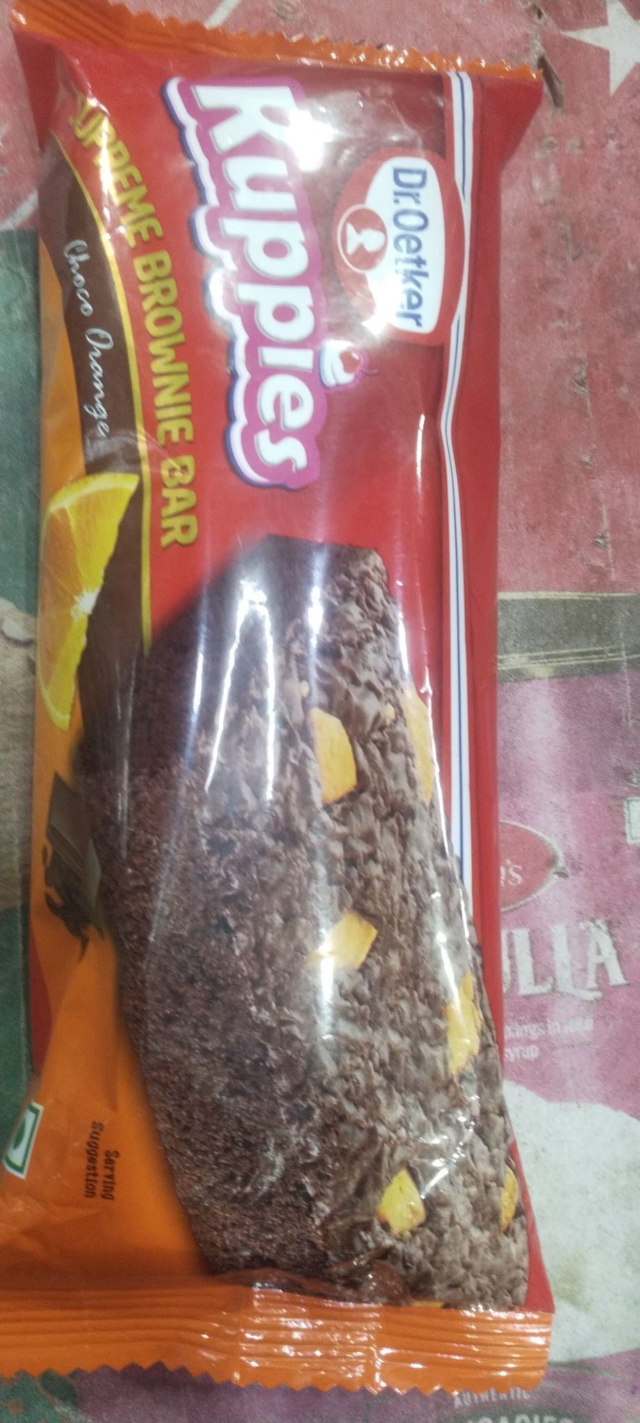 Dr.oetker Kuppies Supreme brownie bar Choco orange 