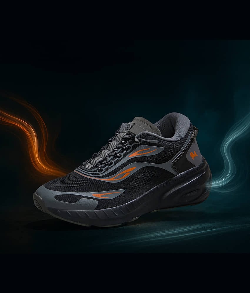 Neemans Black Men's Sports Running Shoes